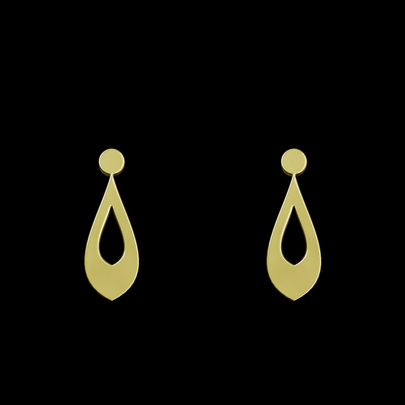 گوشواره طلا 18 عیار زنانه مدوپد مدل اشک کد GA1-12402