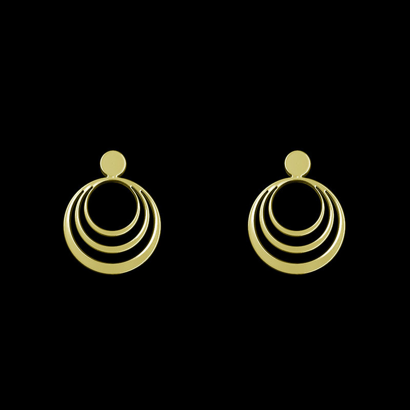 گوشواره طلا 18 عیار زنانه مدوپد مدل دایره کد GA1-12483