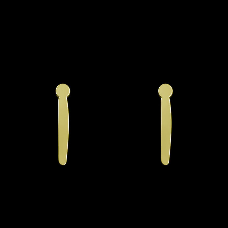 گوشواره طلا 18 عیار زنانه مدوپد مدل خط کد GA1-12613