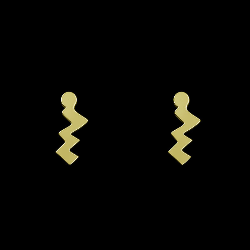 گوشواره طلا 18 عیار زنانه مدوپد مدل مارپیچ کد GA1-12614