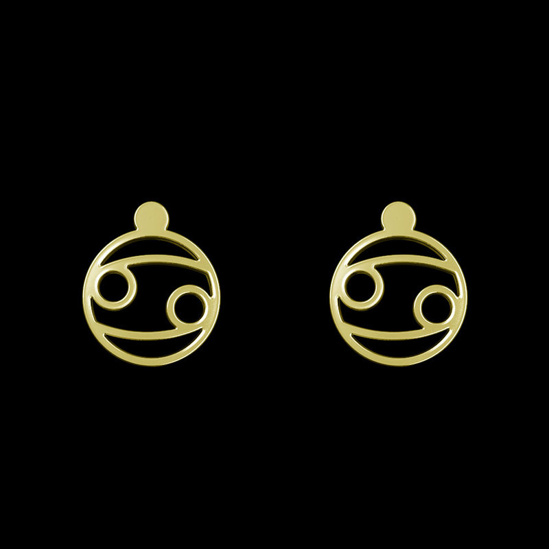 گوشواره طلا 18 عیار زنانه مدوپد مدل نماد یونانی کد GA1-12638