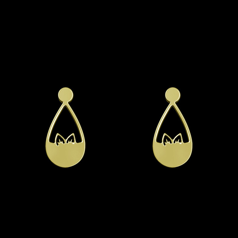 گوشواره طلا 18 عیار زنانه مدوپد مدل گل کد GA1-12663