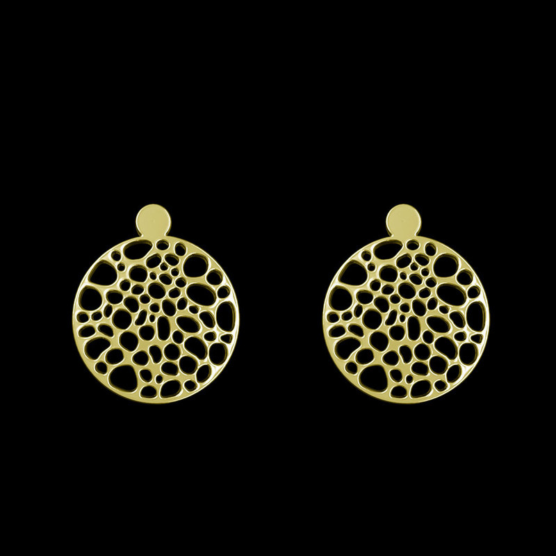 گوشواره طلا 18 عیار زنانه مدوپد مدل دایره کد GA1-13017