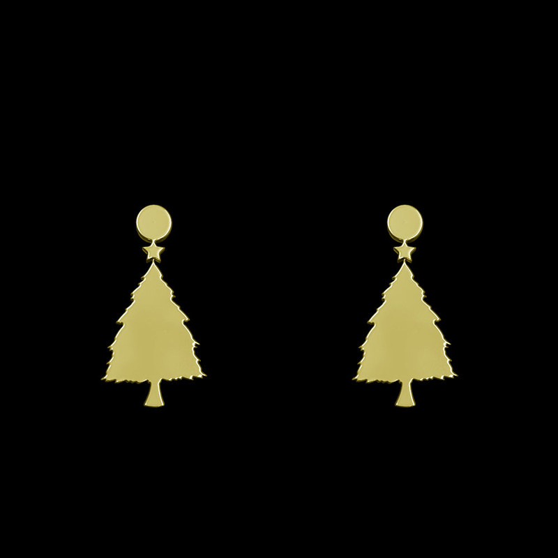 گوشواره طلا 18 عیار زنانه مدوپد مدل درخت کد GA1-13385