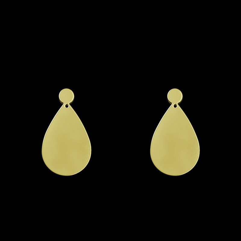 گوشواره طلا 18 عیار زنانه مدوپد مدل هندسی کد GA1-13808