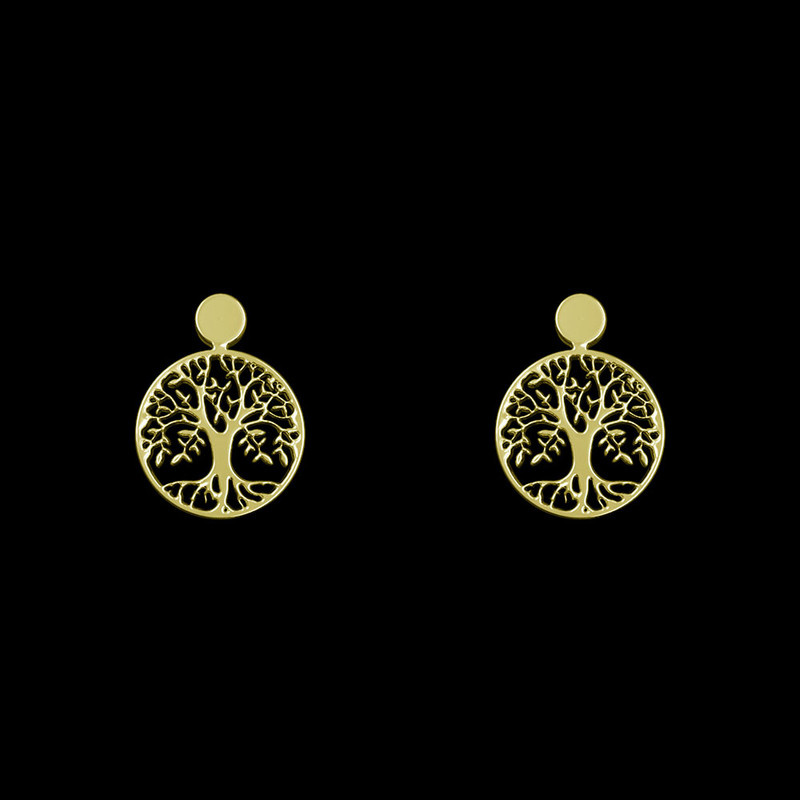 گوشواره طلا 18 عیار زنانه مدوپد مدل درخت کد GA1-14060