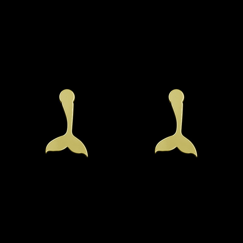 گوشواره طلا 18 عیار زنانه مدوپد مدل هندسی کد GA1-14365