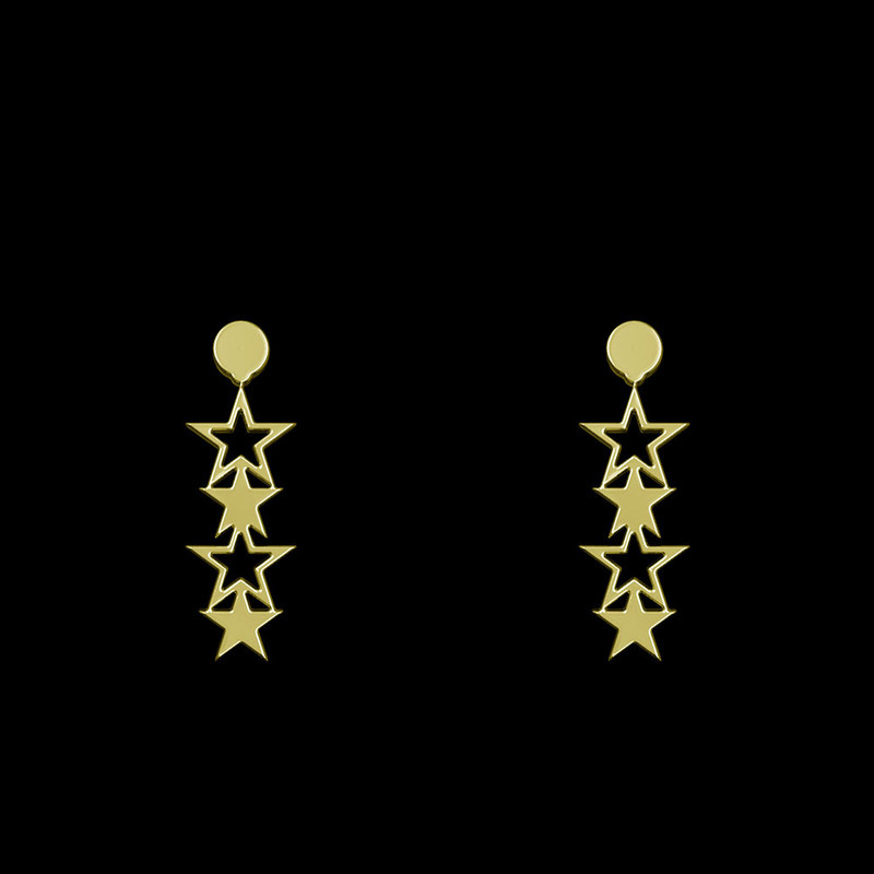 گوشواره طلا 18 عیار زنانه مدوپد مدل ستاره کد GA1-14556