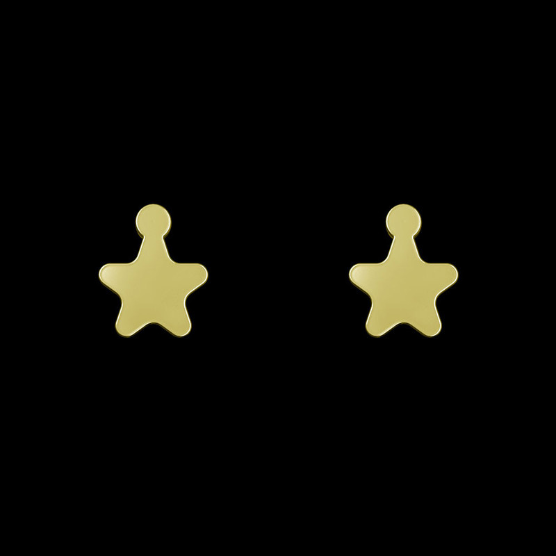 گوشواره طلا 18 عیار زنانه مدوپد مدل ستاره کد GA1-14687