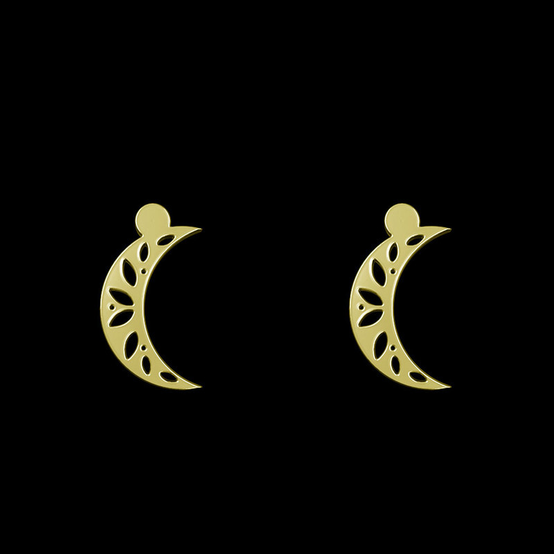 گوشواره طلا 18 عیار زنانه مدوپد مدل ماه کد GA1-15096