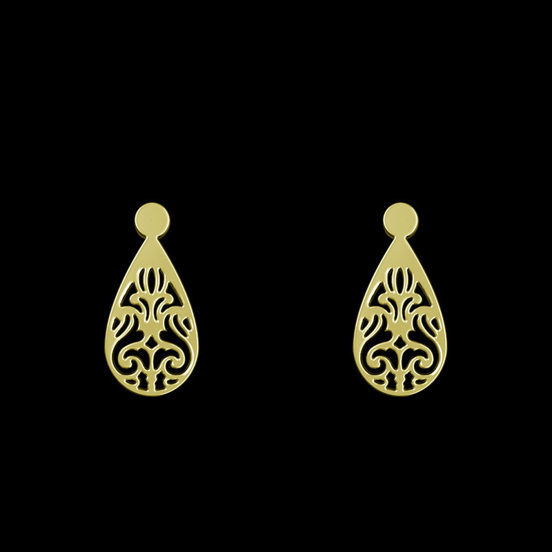 گوشواره طلا 18 عیار زنانه مدوپد مدل اسلیمی کد GA1-15339 گوشواره طلا 18 عیار زنانه مدوپد مدل اسلیمی کد GA1-15339