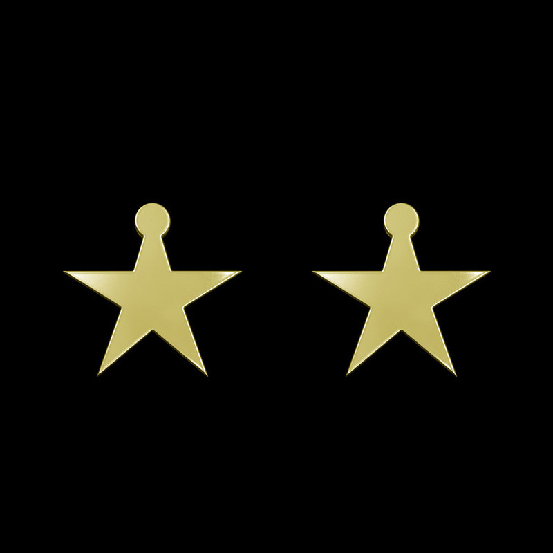 گوشواره طلا 18 عیار زنانه مدوپد مدل ستاره کد GA1-15506