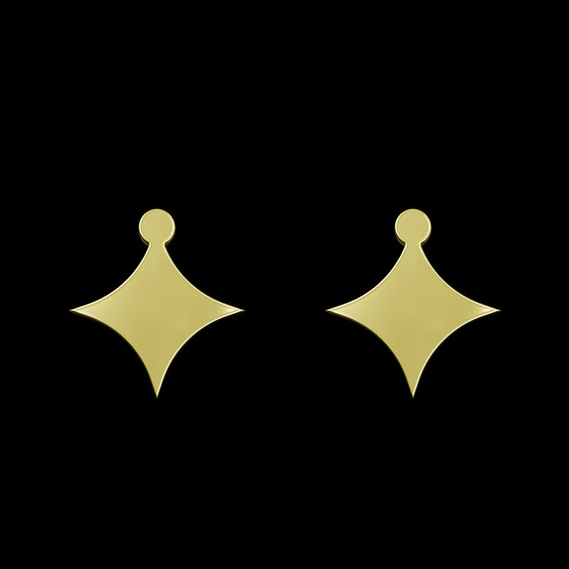 گوشواره طلا 18 عیار زنانه مدوپد مدل ستاره کد GA1-15510