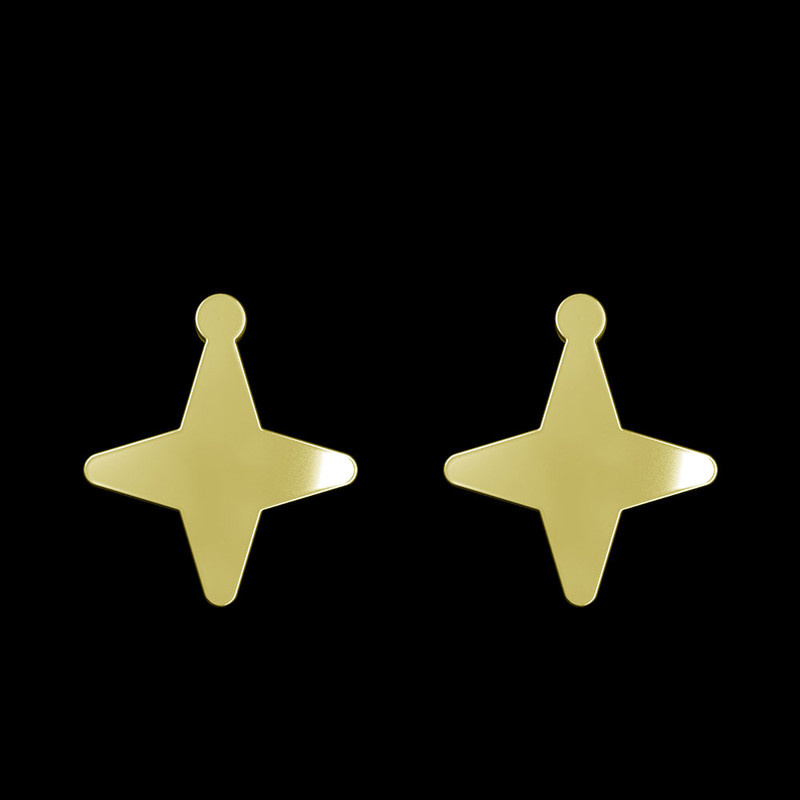 گوشواره طلا 18 عیار زنانه مدوپد مدل ستاره کد GA1-15511