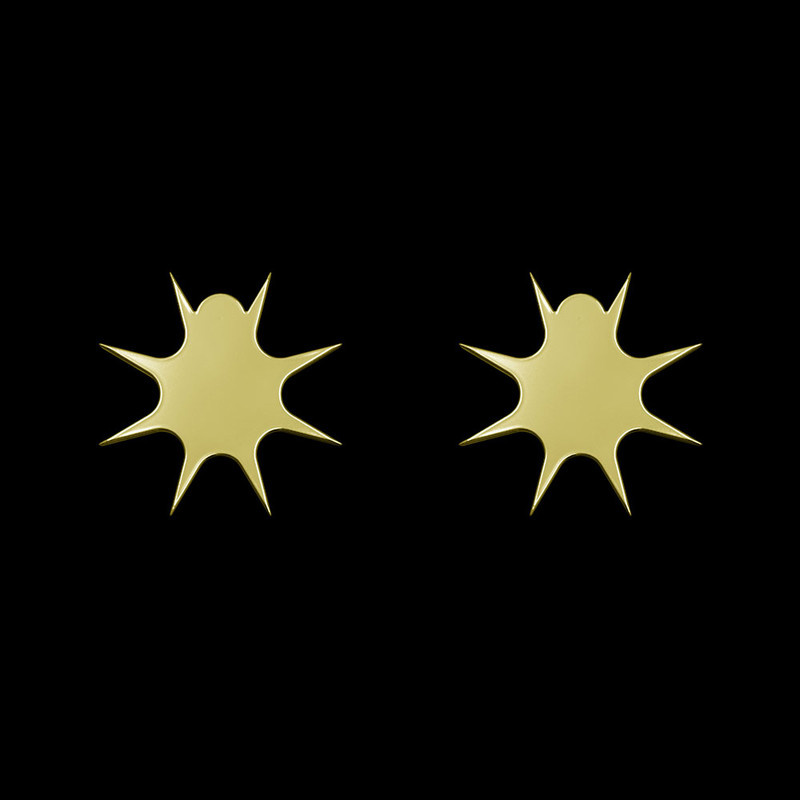 گوشواره طلا 18 عیار زنانه مدوپد مدل ستاره کد GA1-15522