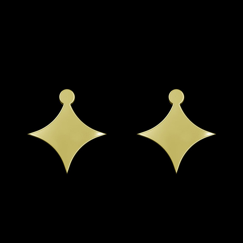 گوشواره طلا 18 عیار زنانه مدوپد مدل ستاره کد GA1-15531