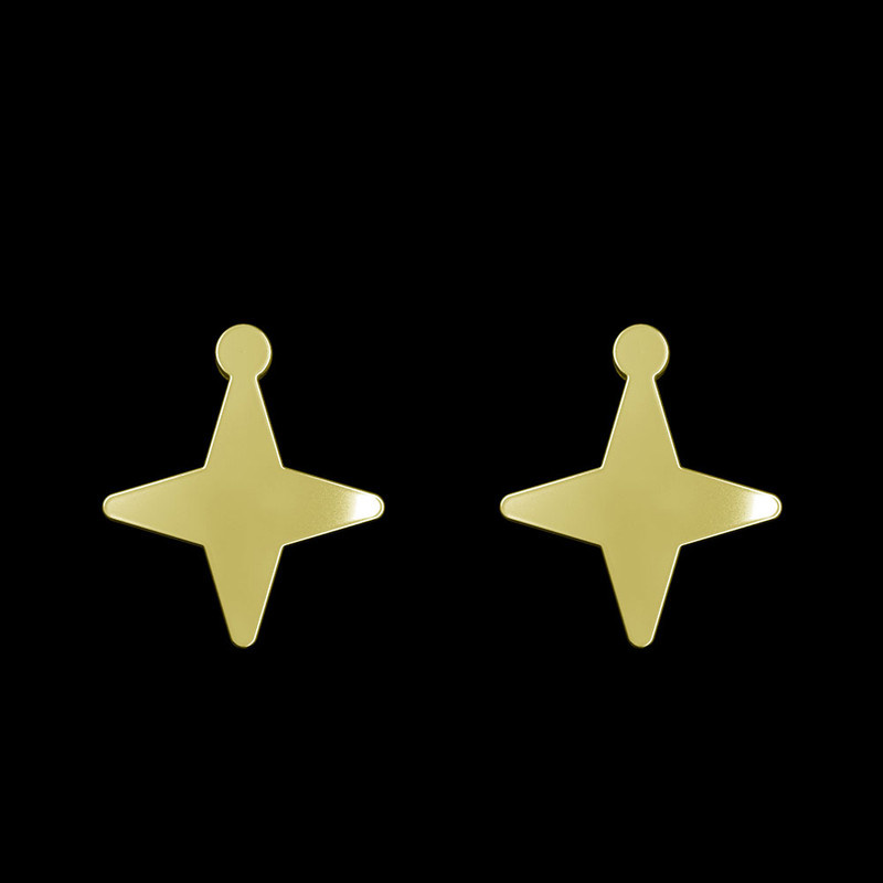 گوشواره طلا 18 عیار زنانه مدوپد مدل ستاره کد GA1-15551
