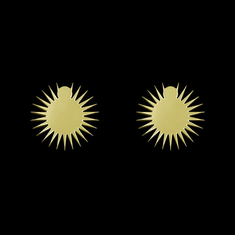 گوشواره طلا 18 عیار زنانه مدوپد مدل ستاره کد GA1-15590