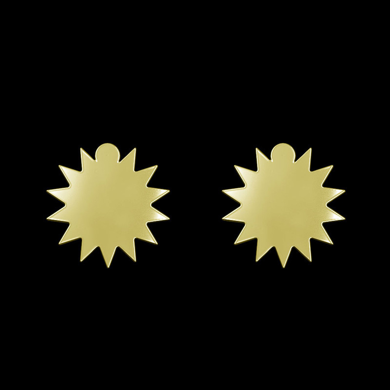 گوشواره طلا 18 عیار زنانه مدوپد مدل ستاره کد GA1-15597