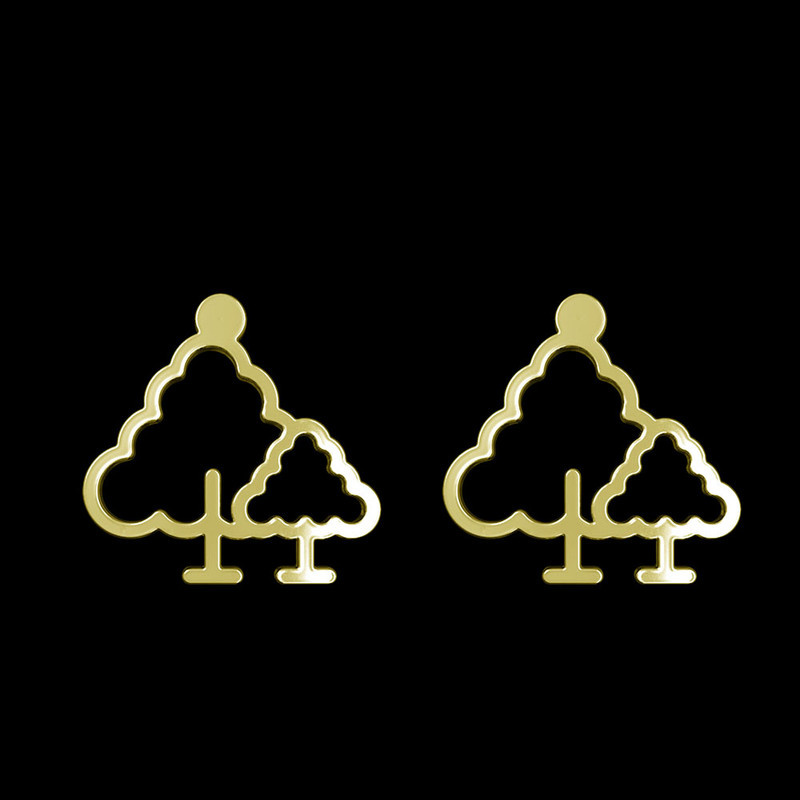 گوشواره طلا 18 عیار زنانه مدوپد مدل درخت کد GA1-15832