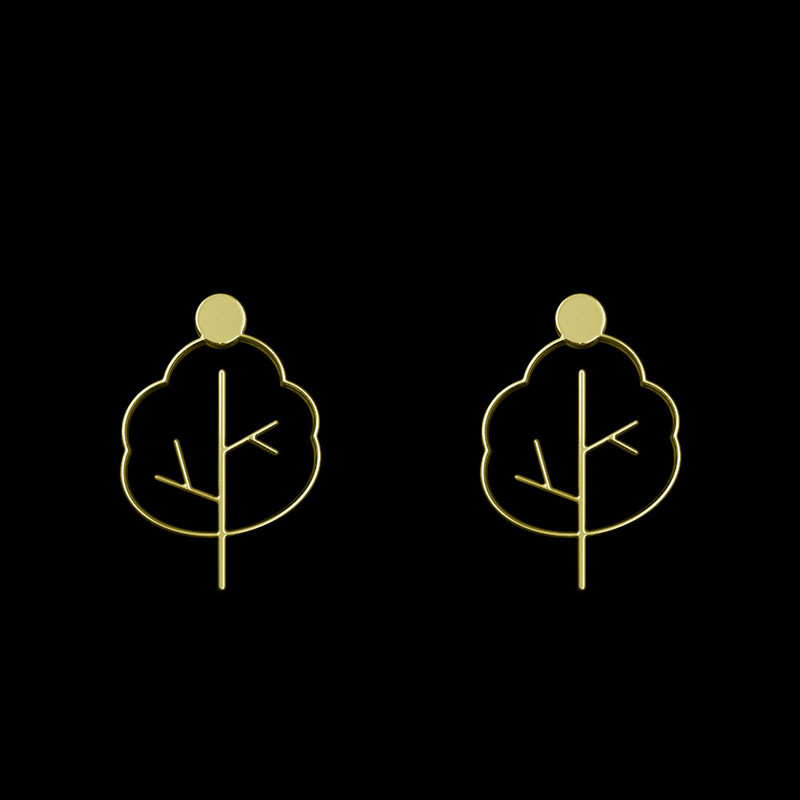 گوشواره طلا 18 عیار زنانه مدوپد مدل درخت کد GA1-15846