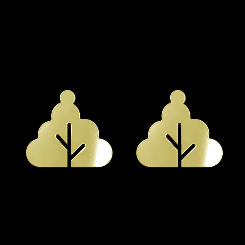 گوشواره طلا 18 عیار زنانه مدوپد مدل برگ کد GA1-15954