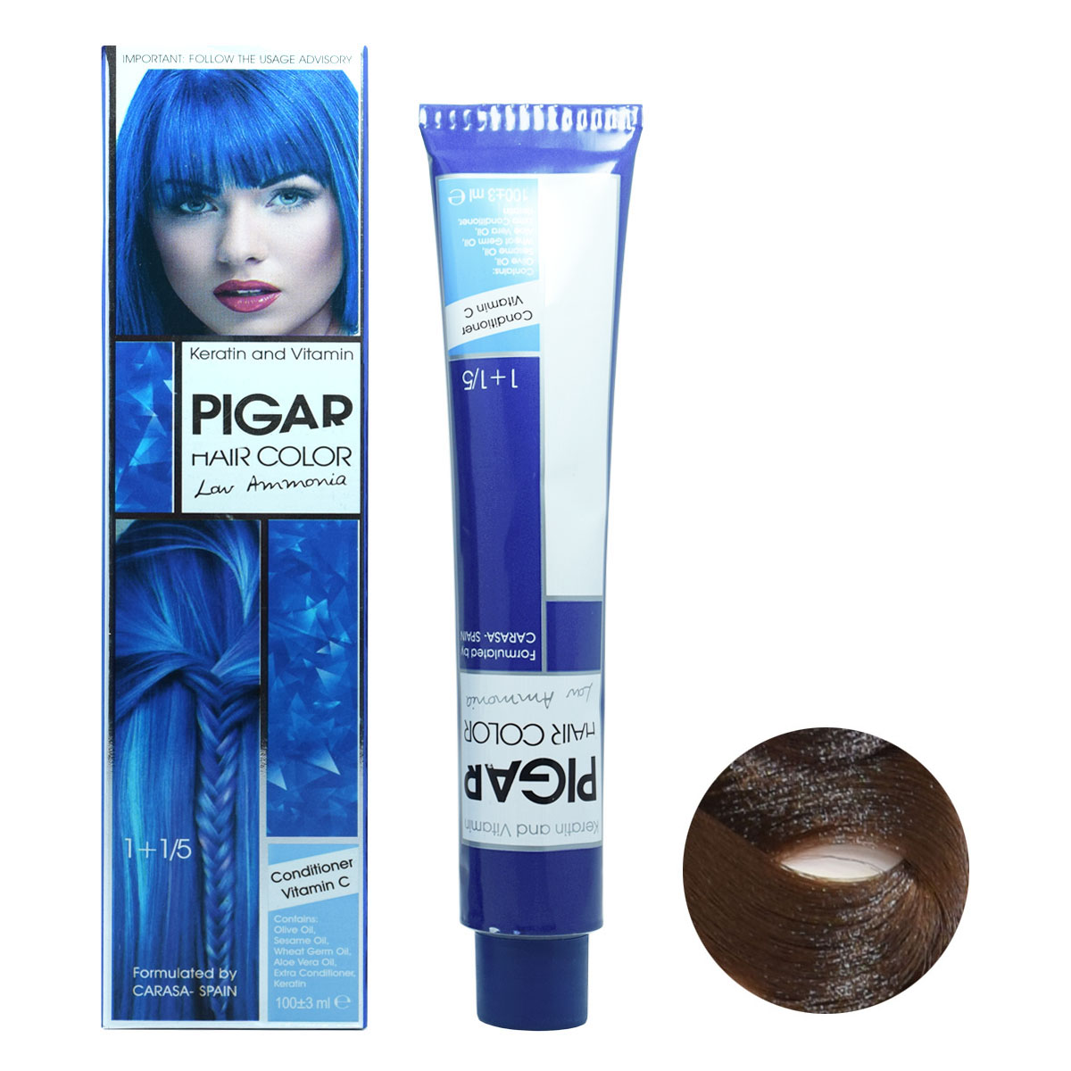 رنگ مو پیگار شماره G5 حجم 100 میلی لیتر رنگ بلوند طلایی تیره