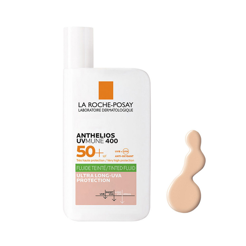فلویید ضد آفتاب رنگی لاروش پوزای SPF 50 مدل Anthelios UVMune400 مناسب پوستهای چرب حجم 50 میلیلیتر