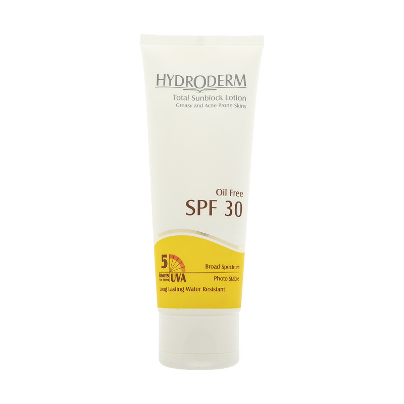 لوسیون ضد آفتاب هیدرودرم سری فاقد چربی SPF30 حجم 75 میلی لیتر لوسیون ضد آفتاب هیدرودرم سری فاقد چربی SPF30 حجم 75 میلی لیتر