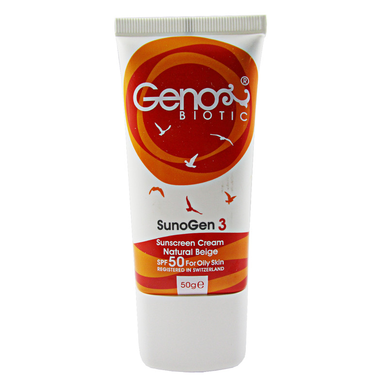 کرم ضد آفتاب رنگی ژنو بایوتیک SPF 50 مدل Sun3 مناسب پوست های چرب حجم 50 میلی لیتر کرم ضد آفتاب رنگی ژنو بایوتیک SPF 50 مدل Sun3 مناسب پوست های چرب حجم 50 میلی لیتر