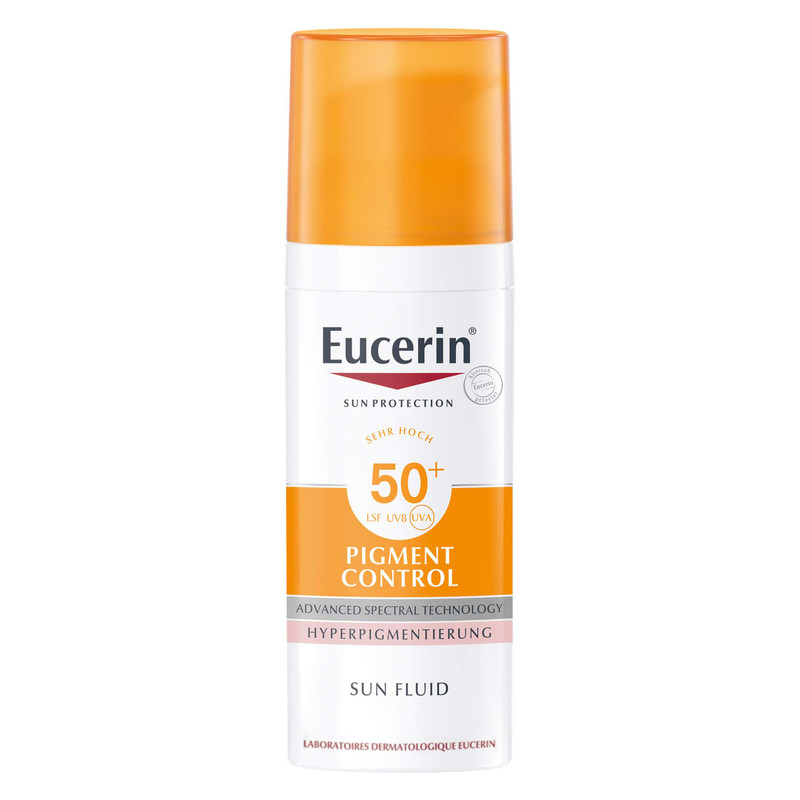 فلوئید ضد آفتاب بدون رنگ اوسرین SPF 50 مدل Pigment Control مناسب انواع پوست حجم 50 میلیلیتر