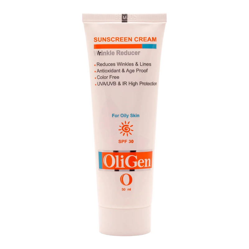 کرم ضد آفتاب بی رنگ الی ژن spf 30 مدل 02 مناسب پوست چرب حجم 50 میلی لیتر