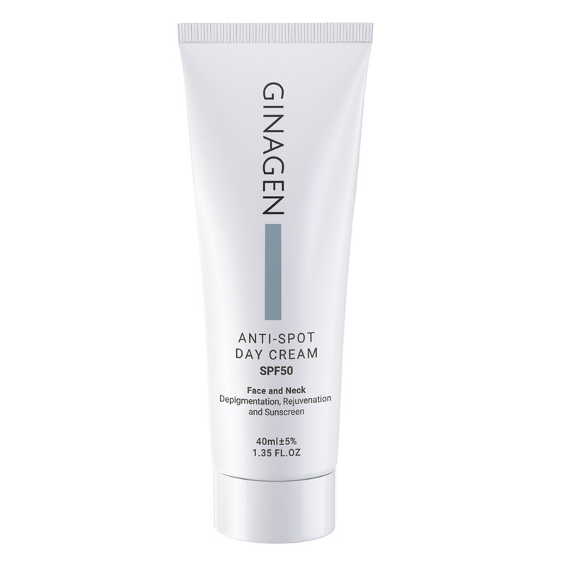 کرم ضد آفتاب بدون رنگ ژیناژن SPF 50 مدل Anti Spot  مناسب انواع پوست حجم 40 میلیلیتر