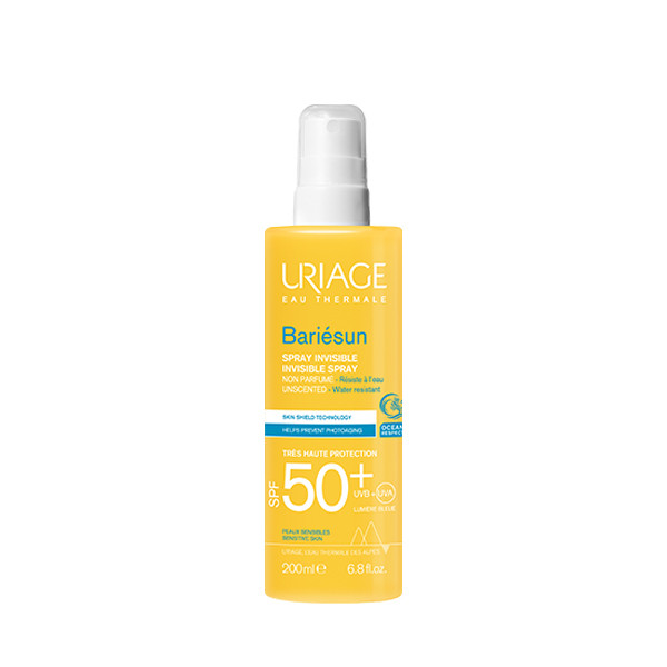 اسپری ضد آفتاب بدون رنگ اوریاژ SPF 50 مدل بریسان مناسب انواع پوست حجم 200 میلیلیتر