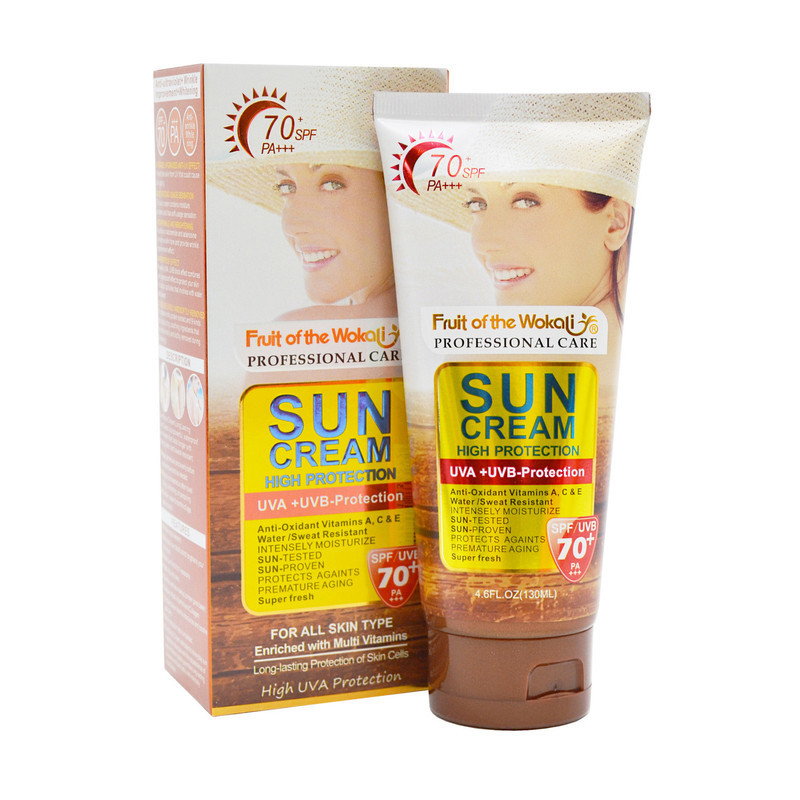 کرم ضد آفتاب بدون رنگ وکالی SPF 70 مدل Kp125 مناسب برای انواع پوست  حجم 130 میلی لیتر