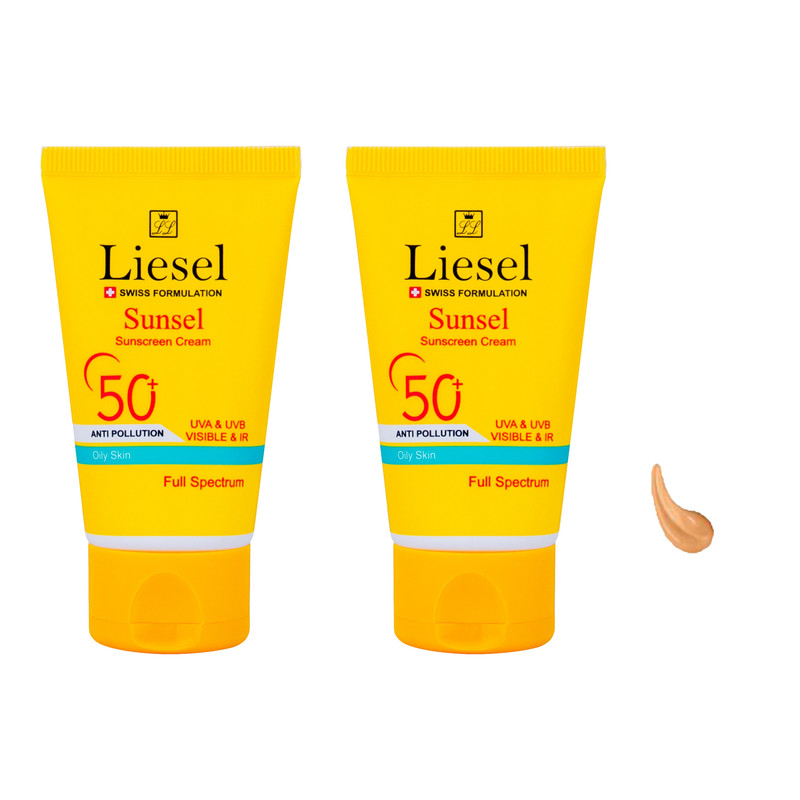 کرم ضد آفتاب لایسل مدل T2 حجم 40 میلی لیتر مجموعه 2 عددی