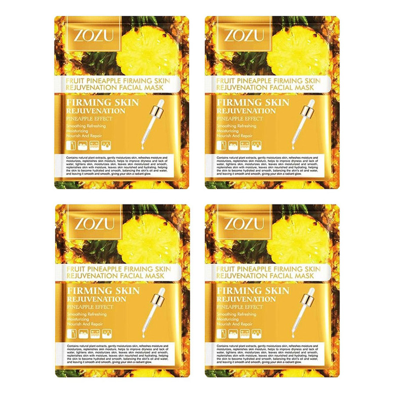 ماسک صورت زوزو مدل Pineapple وزن 25 گرم مجموعه 4 عددی