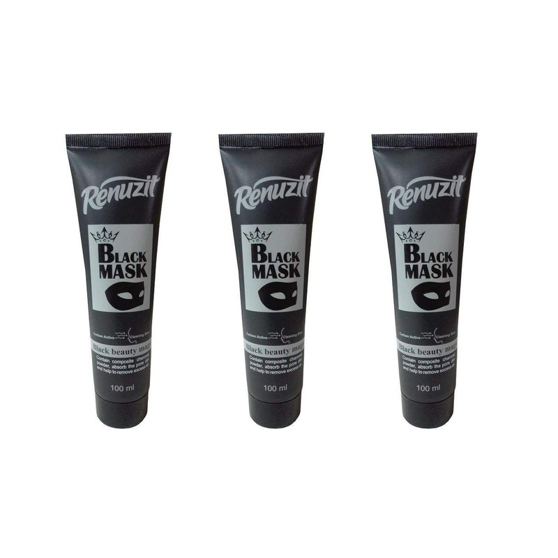 ماسک صورت رینو زیت مدل Black mask carbon active حجم 100 میلی لیتر مجموعه 3 عددی ماسک صورت رینو زیت مدل Black mask carbon active حجم 100 میلی لیتر مجموعه 3 عددی
