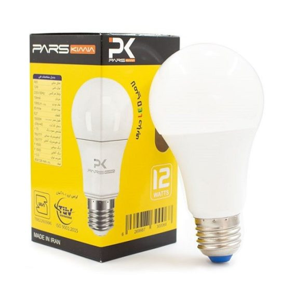 لامپ LED حبابی 12 وات پارس کیمیا پایه e27-small-image