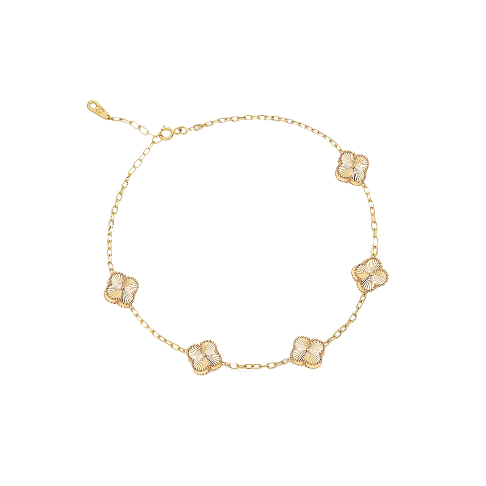 دستبند طلا 18 عیار زنانه دیانا مدل ونکلیف پشت آیینه ای دستبند طلا 18 عیار زنانه دیانا مدل ونکلیف پشت آیینه ای