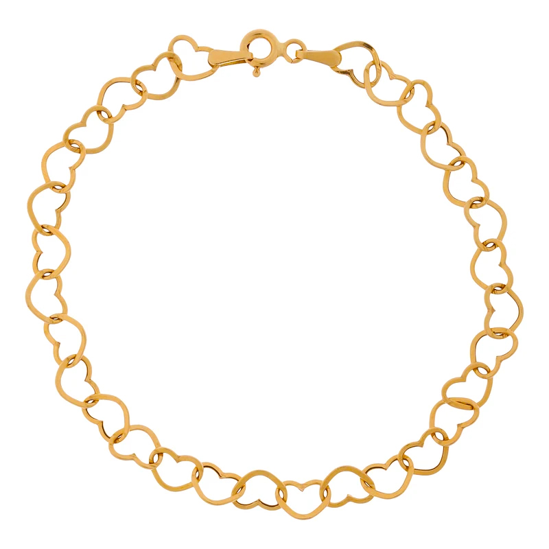 دستبند طلا 18 عیار زنانه دیانا مدل قلب دستبند طلا 18 عیار زنانه دیانا مدل قلب