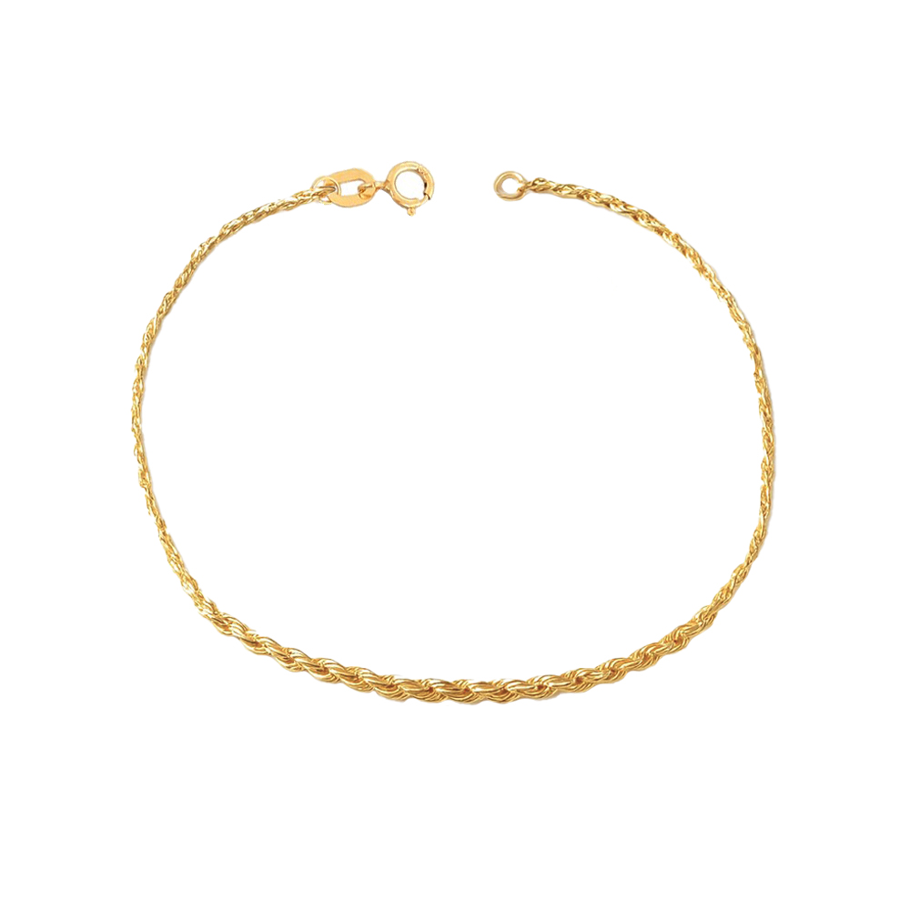 دستبند طلا 18 عیار زنانه دیانا مدل طنابی کونیک ظریف دستبند طلا 18 عیار زنانه دیانا مدل طنابی کونیک ظریف