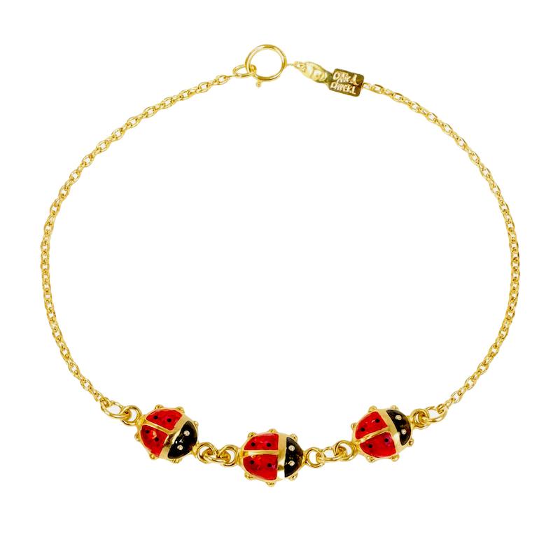 دستبند طلا 18 عیار دخترانه دیانا مدل کفشدوزک دستبند طلا 18 عیار دخترانه دیانا مدل کفشدوزک