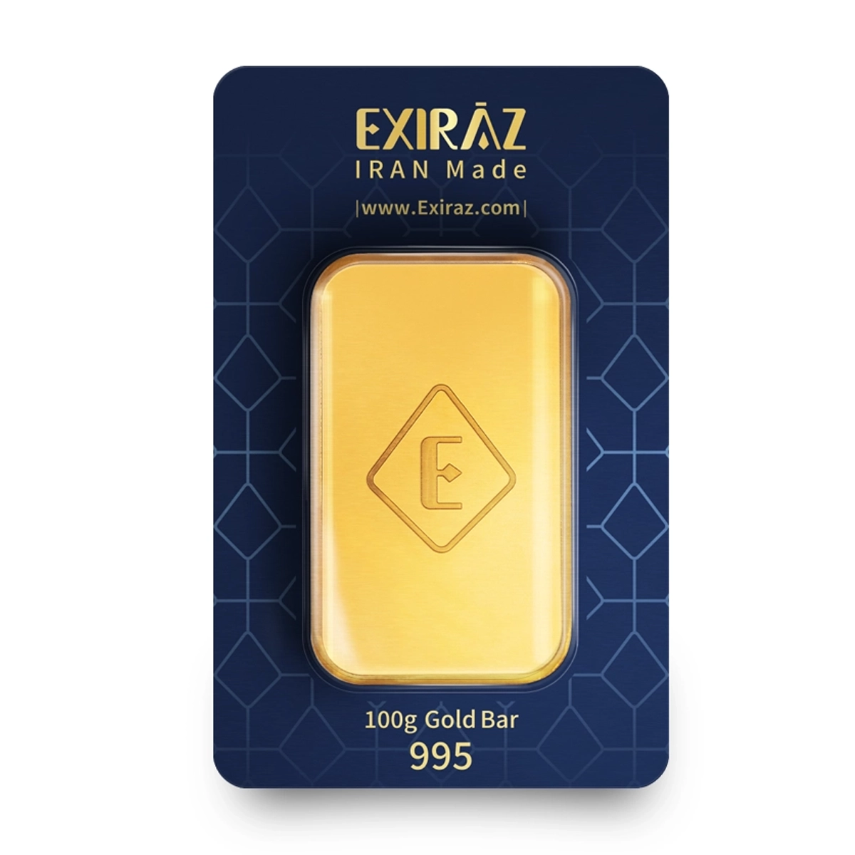 شمش طلا 100 گرم 24 عیار اکسیراز-small-image
