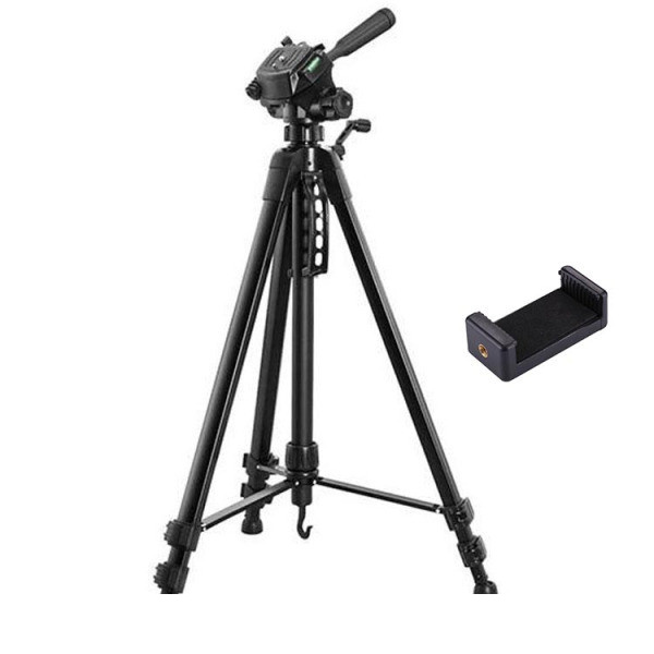 سه پایه دوربین ویفنگ مدل WT-3560 به همراه گیره نگهدارنده موبایل