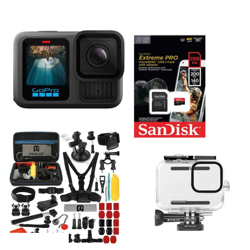 دوربین فیلم برداری ورزشی گوپرو مدل GO PRO HERO13  به همراه لوازم جانبی