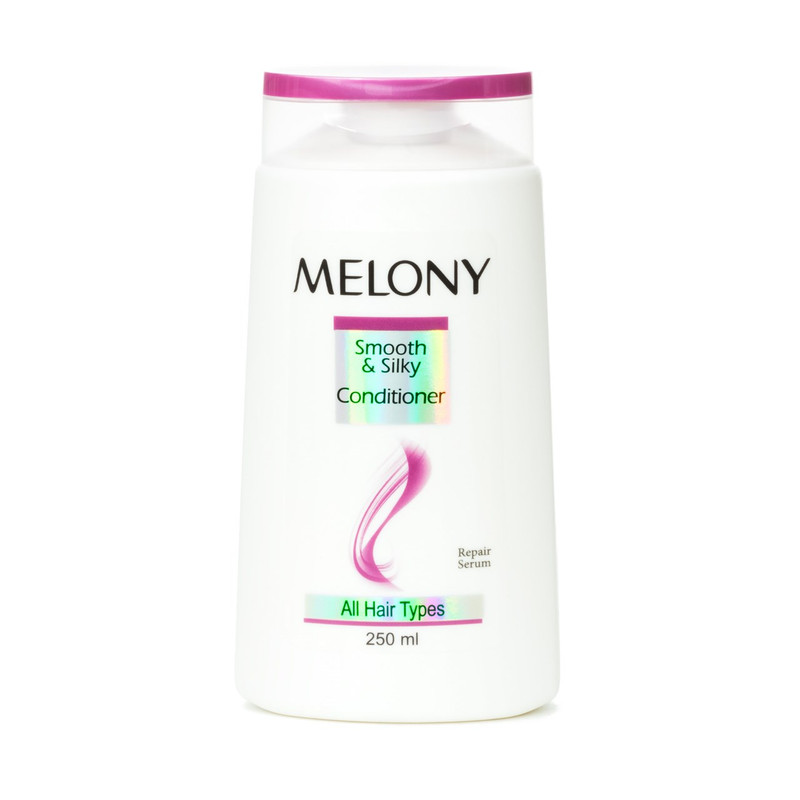 نرم کننده موی سر ملونی مدل smooth and silky مناسب انواع مو حجم 250 میلی لیتر