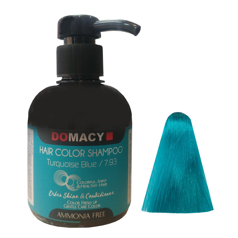شامپو رنگ دوماسی مدل 7.93 حجم 300 میلی لیتر رنگ فیروزه ای شامپو رنگ دوماسی مدل 7.93 حجم 300 میلی لیتر رنگ فیروزه ای