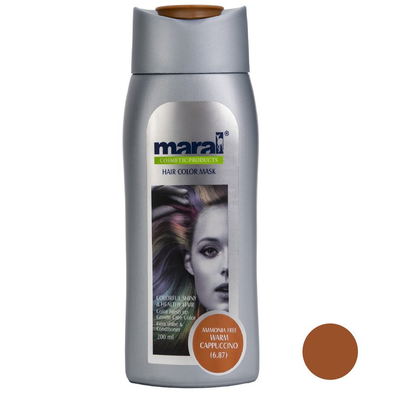 شامپو رنگساژ مارال شماره 6.87 حجم 200 میلی لیتر رنگ کاپوچینو گرم شامپو رنگساژ مارال شماره 6.87 حجم 200 میلی لیتر رنگ کاپوچینو گرم