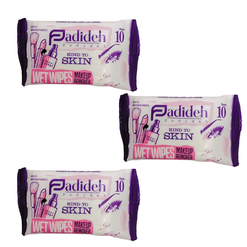 دستمال مرطوب پدیده مدل SHEETS 10 بسته 3 عددی